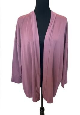 * NEW ~ TRUE & CO ~ Any Wear Open Cardigan Large ~ MODAL